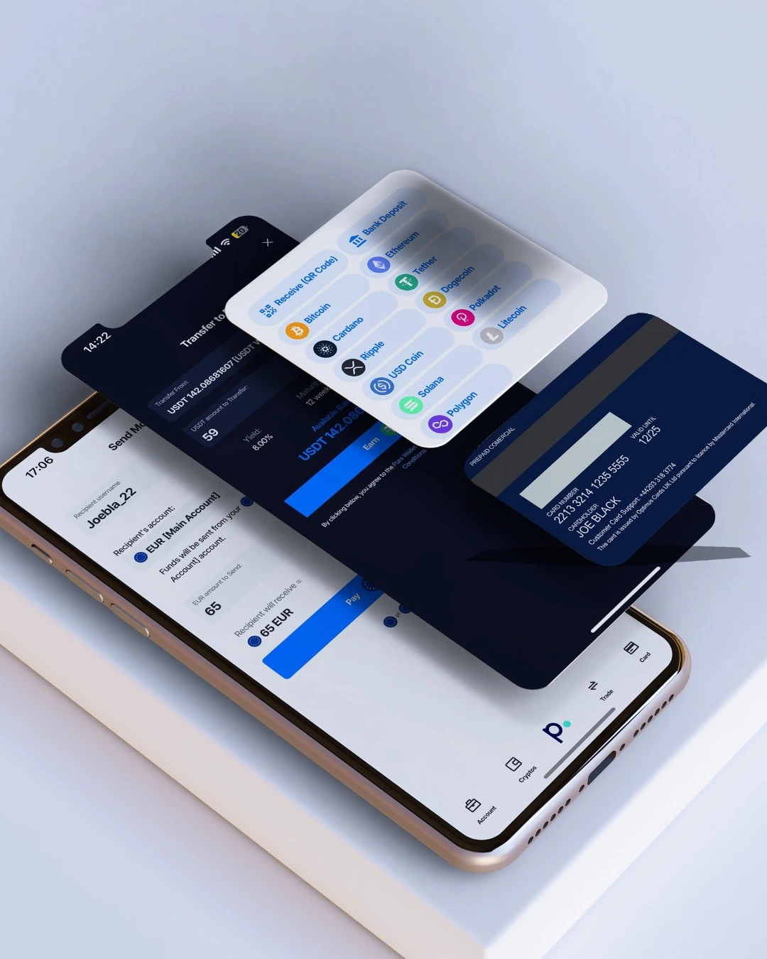 Crypto assets dashboard